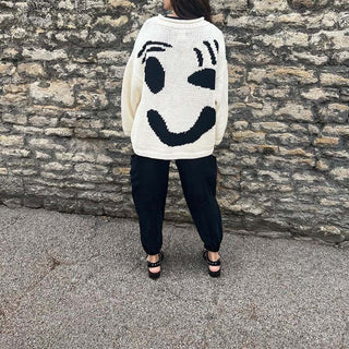 Suéter de Tricot Desenfadado Smiley