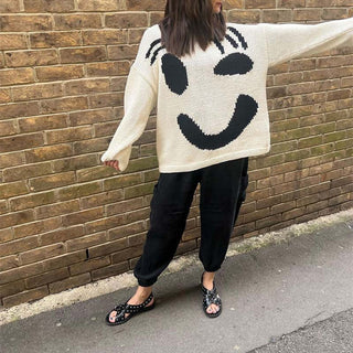 Suéter de Tricot Desenfadado Smiley