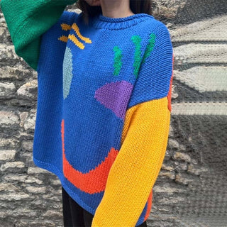 Suéter de Tricot Desenfadado Smiley