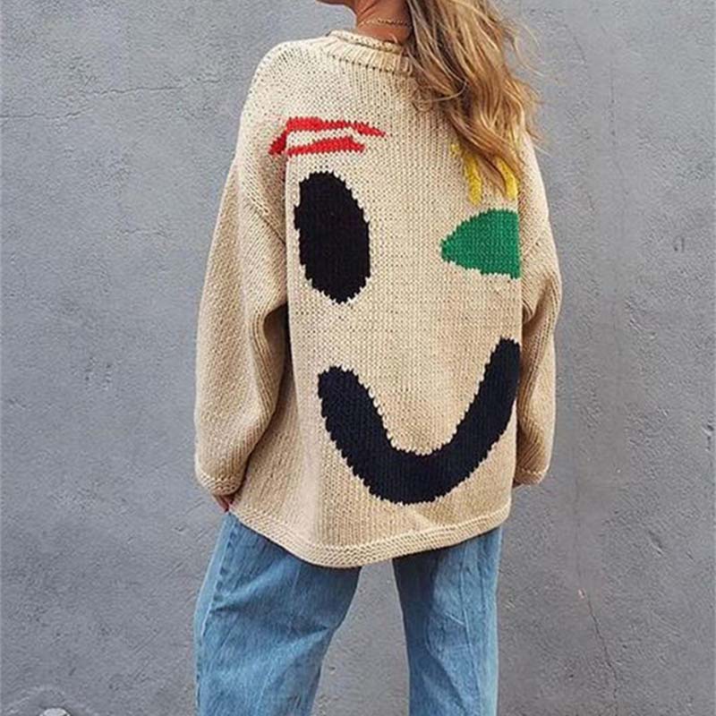 Suéter de Tricot Desenfadado Smiley
