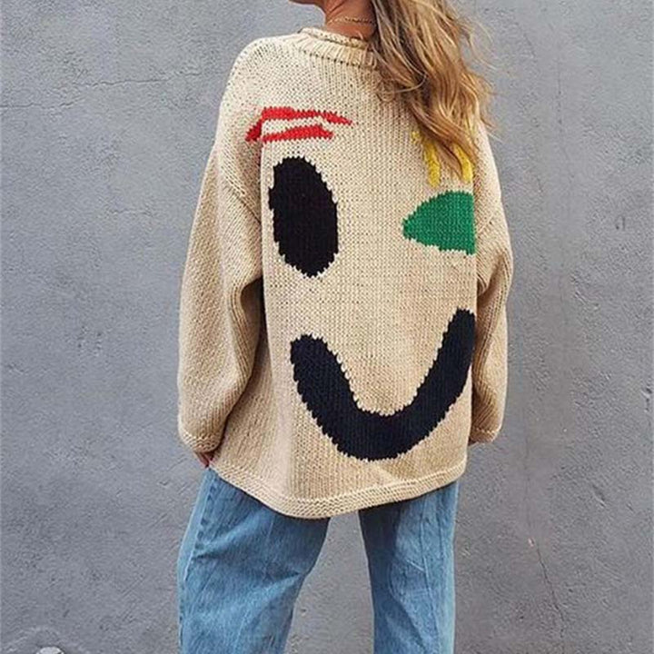 Suéter de Tricot Desenfadado Smiley