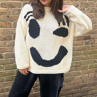 Suéter de Tricot Desenfadado Smiley