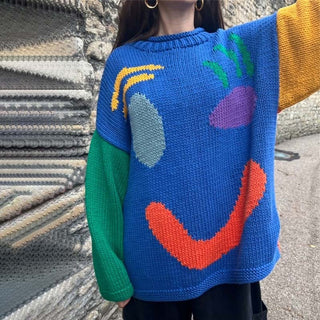 Suéter de Tricot Desenfadado Smiley