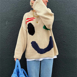Suéter de Tricot Desenfadado Smiley