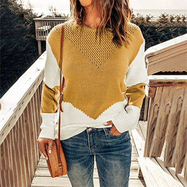 Pull De Tricot Patchwork Desenfadado