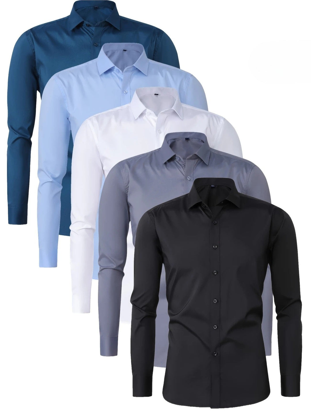 Elvoria | Camisa elegante de manga larga con botones