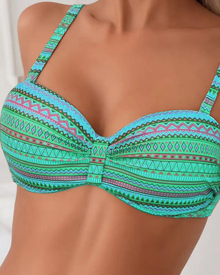 Rosa™ | Bikini de dos piezas con estampado a rayas