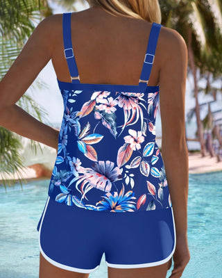Imke™ | Tankini sin mangas estampado con escote en U