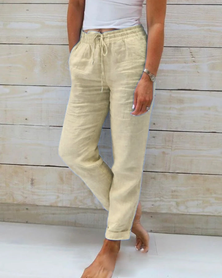 👖 ¡50% DESCUENTO! 🌿 Pantalones Flexibles y Transpirables de Lino Kali – Ligero, Ajuste Cómodo y Estilo Casual ☀️