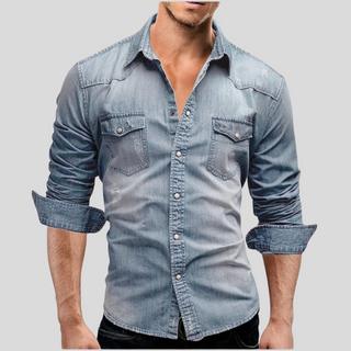 Elvoria | Camisa de denim de estilo moderno