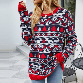 Suéter Tricotado Casual de Navidad