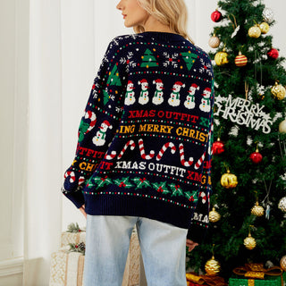 Suéter De Tricot Navideño Casual
