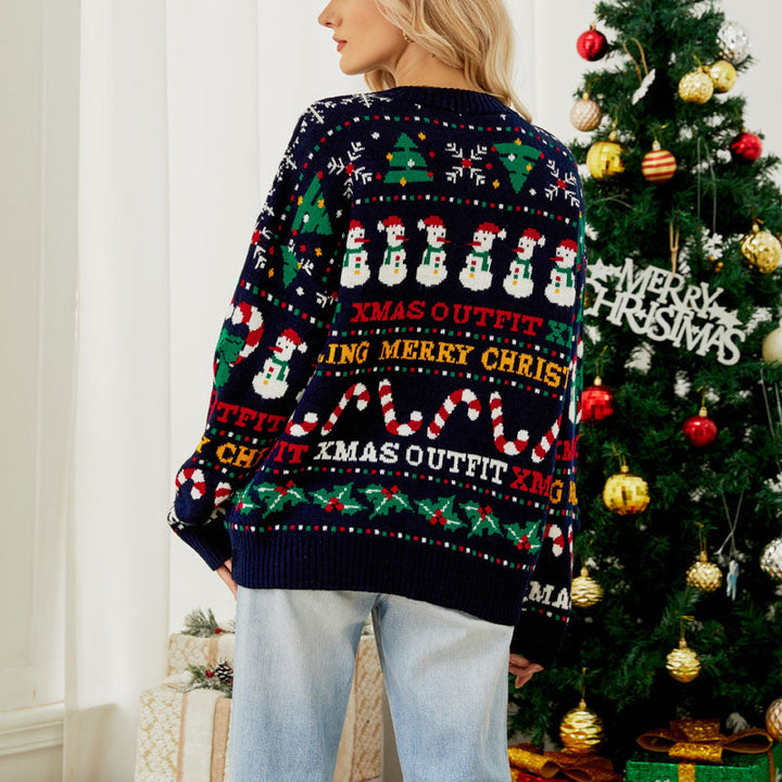 Suéter De Tricot Navideño Casual