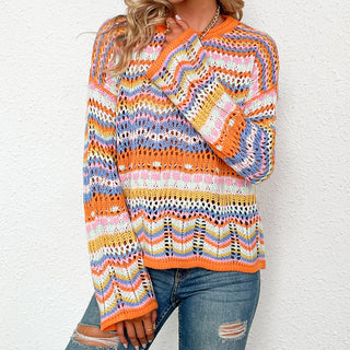 Pull De Tricot Rayé Colorido