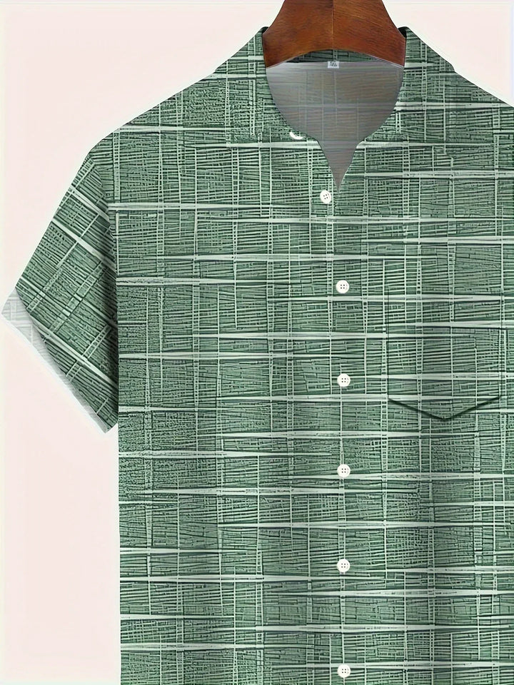 Elvoria | Camisa elegante de rayas y cuadros