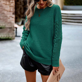 Suéter Desenfadado De Punto De Color Sólido
