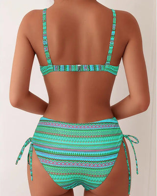 Rosa™ | Bikini de dos piezas con estampado a rayas