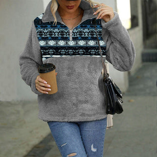 Sudadera Casual Con Estampado Geométrico