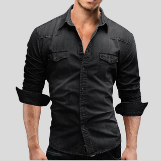 Elvoria | Camisa de denim de estilo moderno