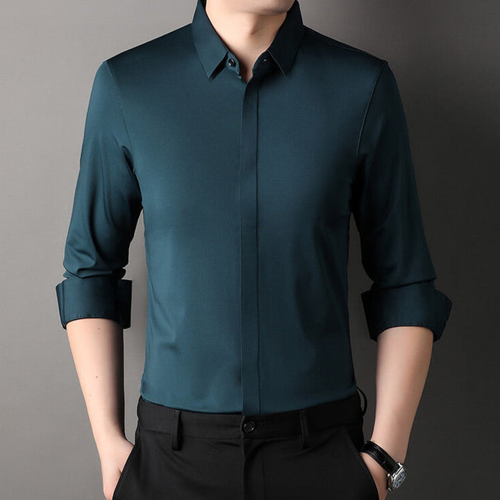 Elvoria | Camisa de stretch sin arrugas para hombres