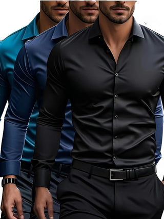 Elvoria | Camisa elegante de manga larga con botones