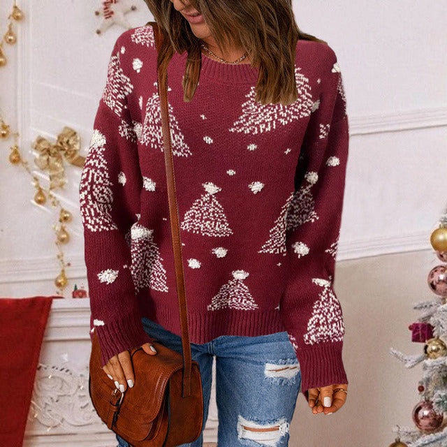 Suéter Tricotado Casual de Navidad