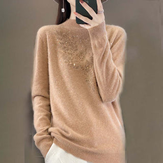 Suéter De Tricot Con Motivo De Hojas