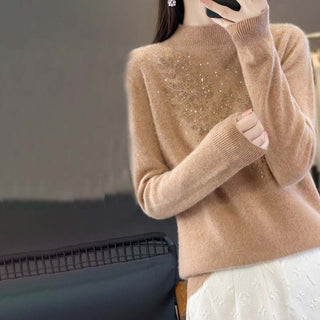 Suéter De Tricot Con Motivo De Hojas