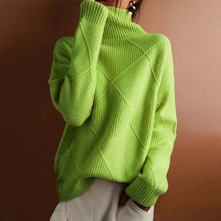 Suéter De Tricot De Color Sólido