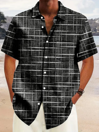 Elvoria | Camisa elegante de rayas y cuadros