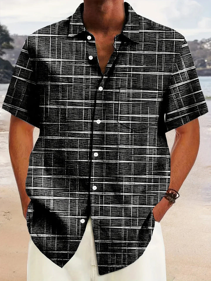 Elvoria | Camisa elegante de rayas y cuadros