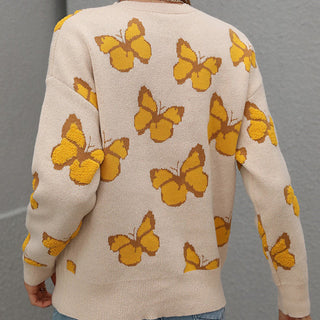 Pull Desenfadado Con Motivo De Mariposa