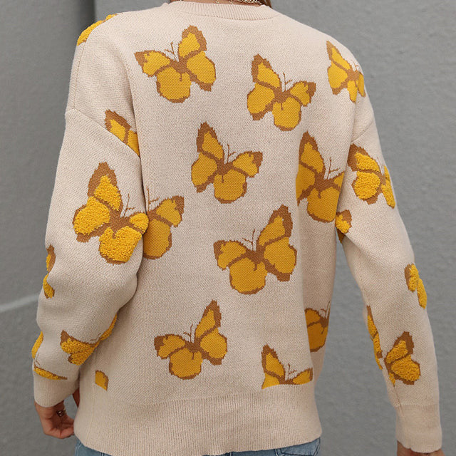 Pull Desenfadado Con Motivo De Mariposa