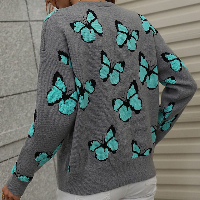 Pull Desenfadado Con Motivo De Mariposa