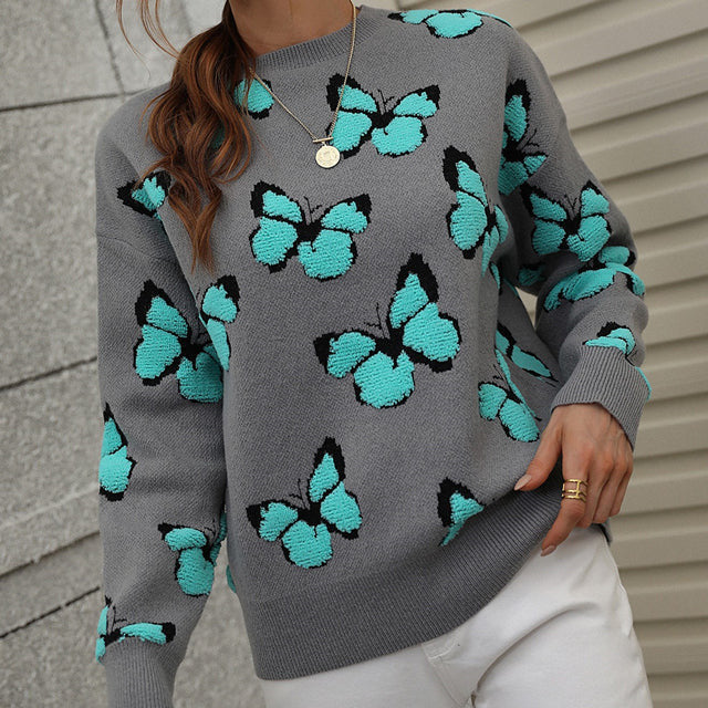 Pull Desenfadado Con Motivo De Mariposa