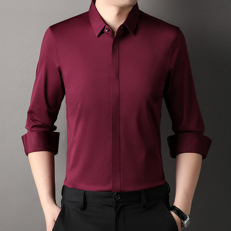 Elvoria | Camisa de stretch sin arrugas para hombres