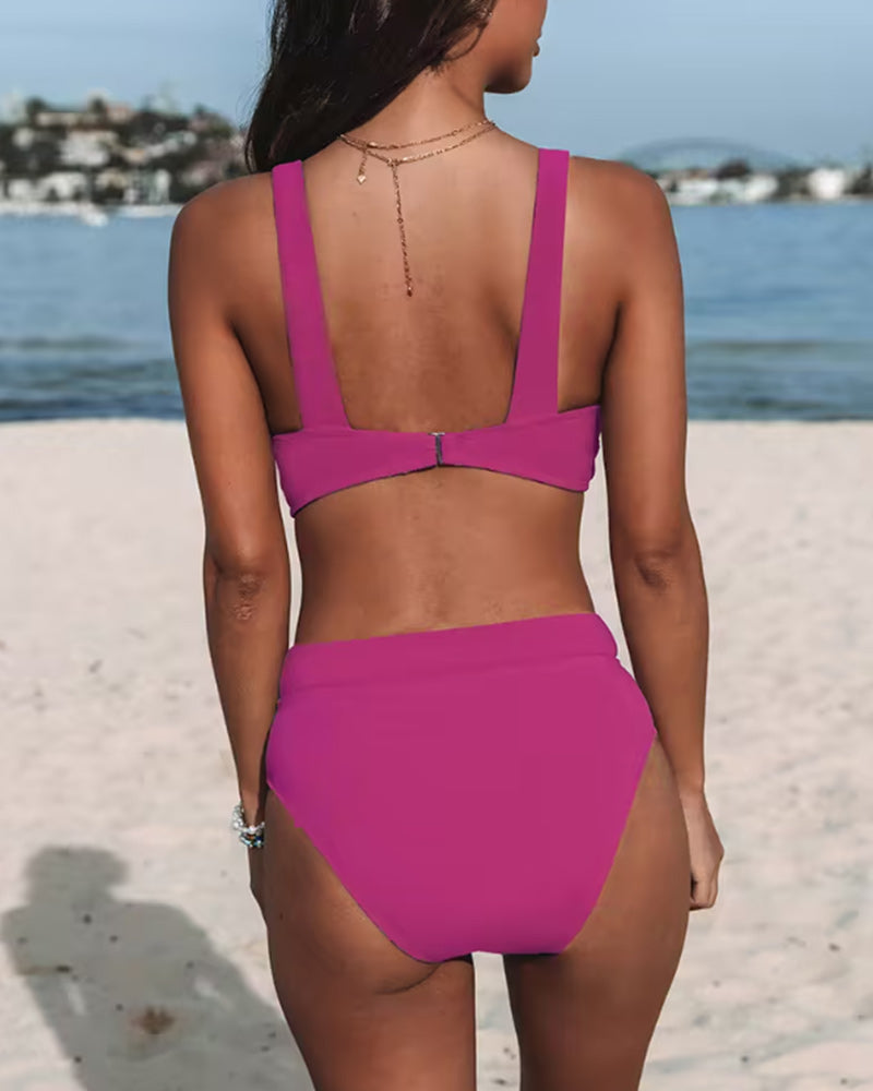 Noa™ | Traje de baño de cintura alta liso
