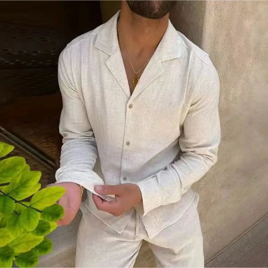 Elvoria | Conjunto de Lino de Verano para Hombre