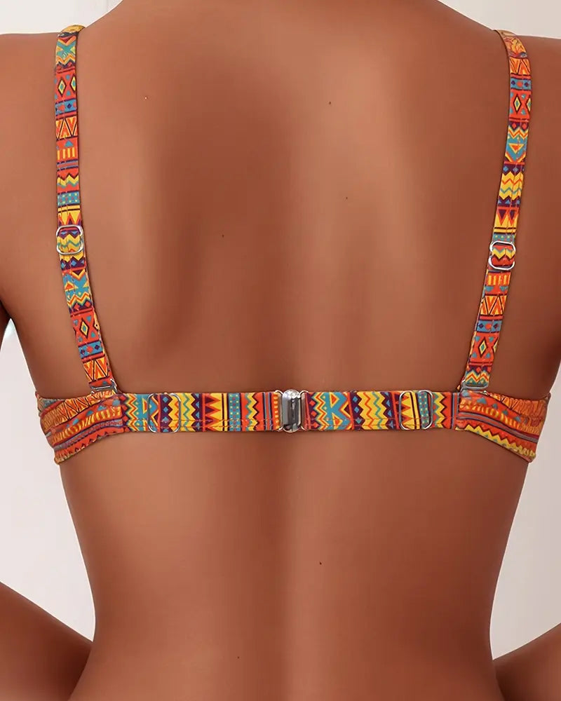 Rosa™ | Bikini de dos piezas con estampado a rayas