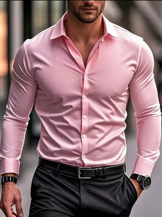 Elvoria | Camisa elegante de manga larga con botones