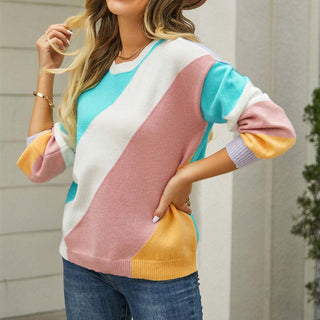 Sudadera Descontracturada A Rayas De Color