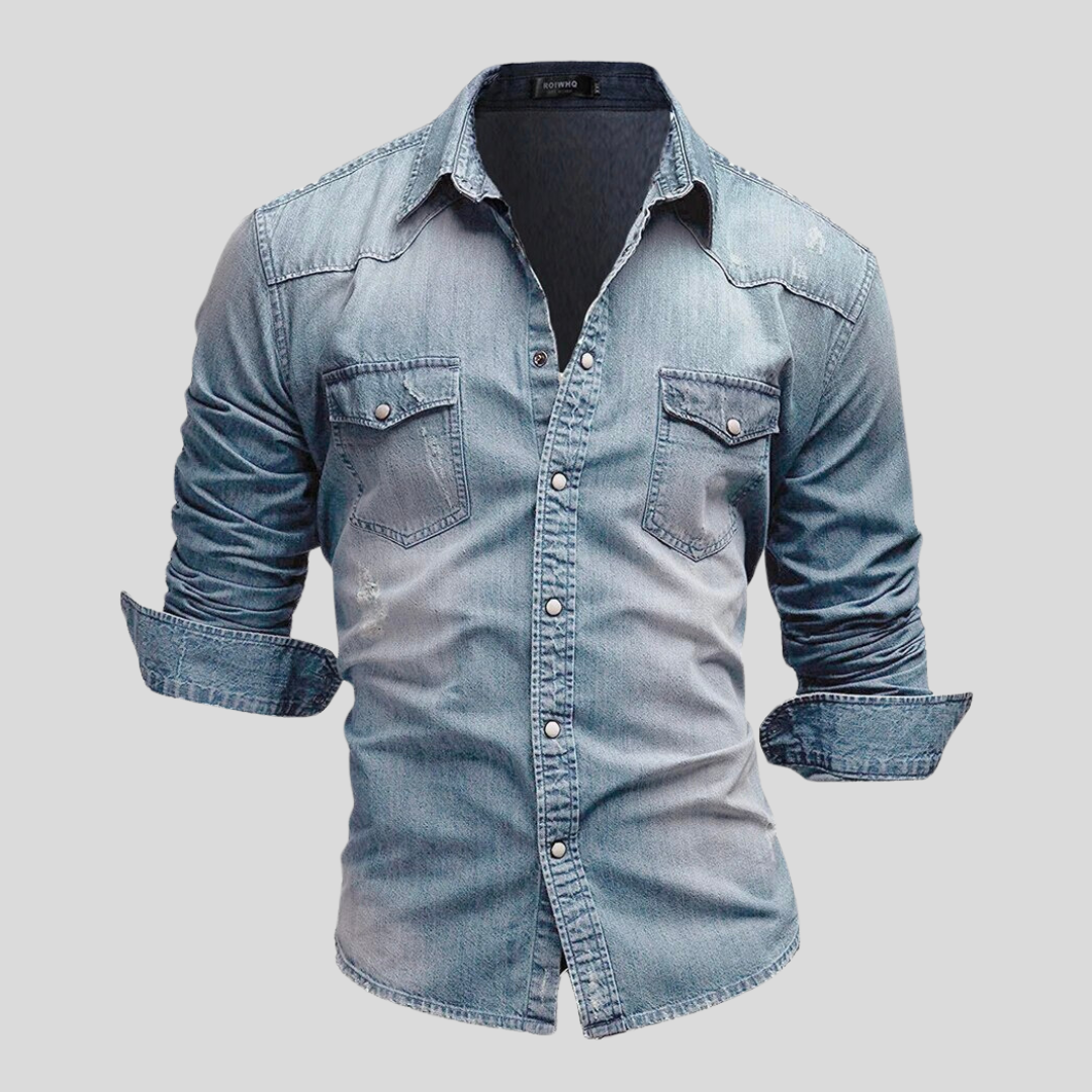 Elvoria | Camisa de denim de estilo moderno