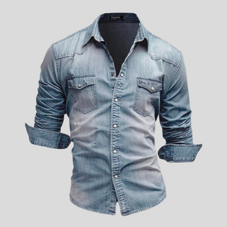 Elvoria | Camisa de denim de estilo moderno