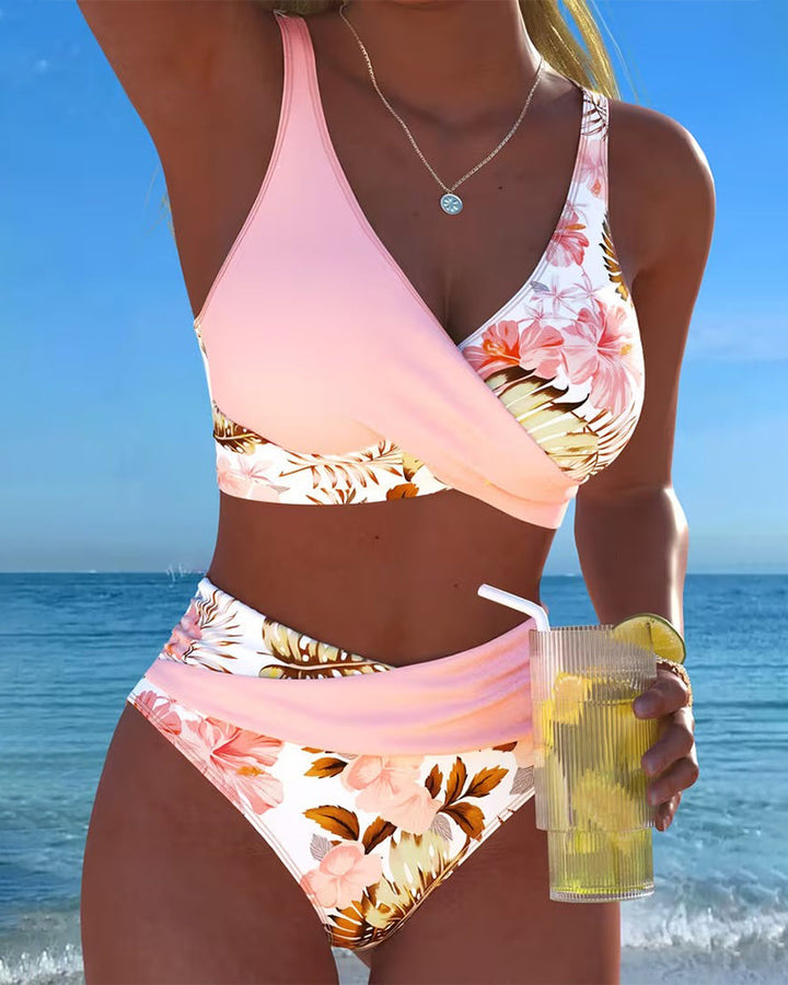 Marta™ | Bikini floral de contraste Roos