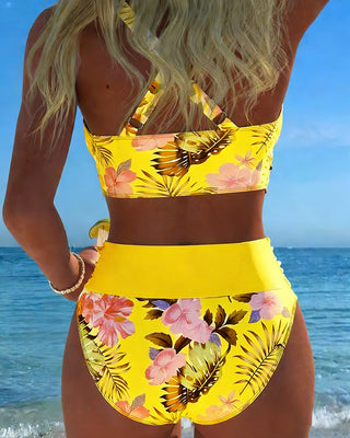 Marta™ | Bikini floral de contraste Roos