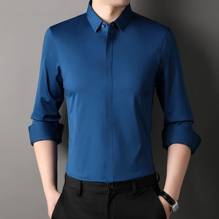 Elvoria | Camisa de stretch sin arrugas para hombres