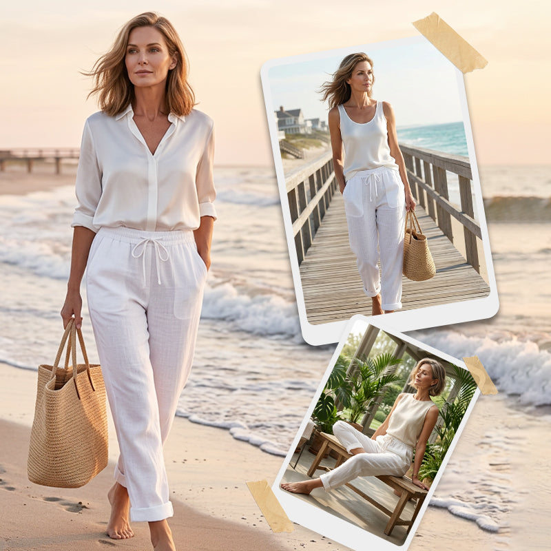 👖 ¡50% DESCUENTO! 🌿 Pantalones Flexibles y Transpirables de Lino Kali – Ligero, Ajuste Cómodo y Estilo Casual ☀️