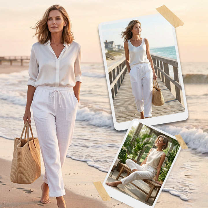 👖 ¡50% DESCUENTO! 🌿 Pantalones Flexibles y Transpirables de Lino Kali – Ligero, Ajuste Cómodo y Estilo Casual ☀️