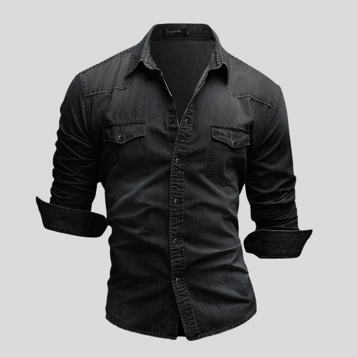 Elvoria | Camisa de denim de estilo moderno