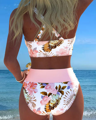 Marta™ | Bikini floral de contraste Roos